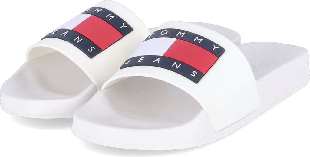 TOMMY HILFIGER JEANS Pantoffel Meer oder Pool Pantoffel mit Logo Artikel EN0EN01889 Tommy Jeans Flag Pool Pantoffel, EUR 38 - UK 5 - USA 7,5 - CM 2...