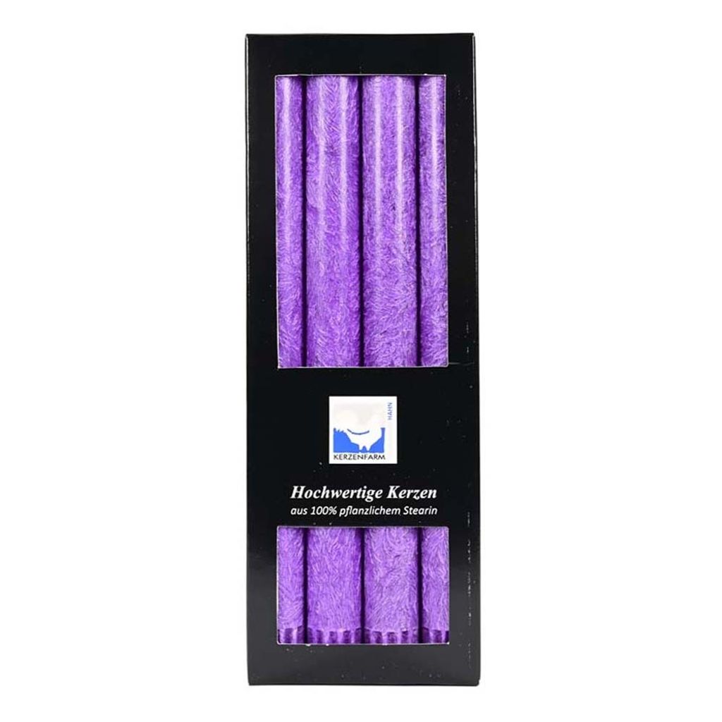 Stearin Stabkerze Set - violett Produktbild 