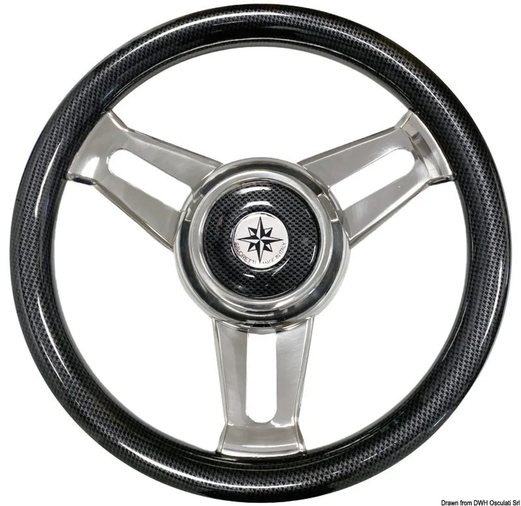 Volant en carbone Osculati 45.125.02 avec embouts inox Ø 350 mm