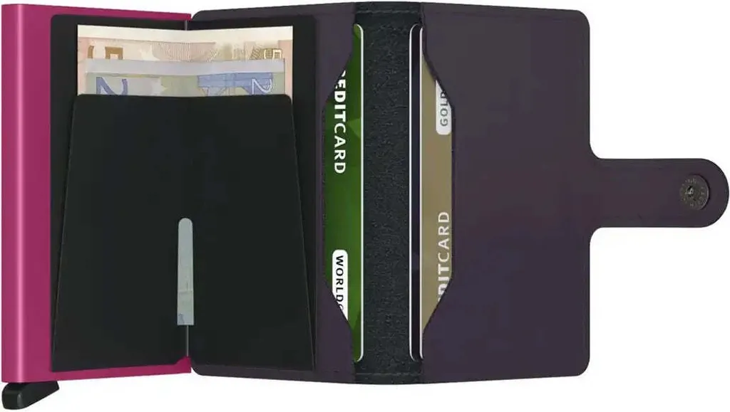 Miniwallet Secrid Matte Violet 10 cm - Protection RFID et Cuir Véritable - 5