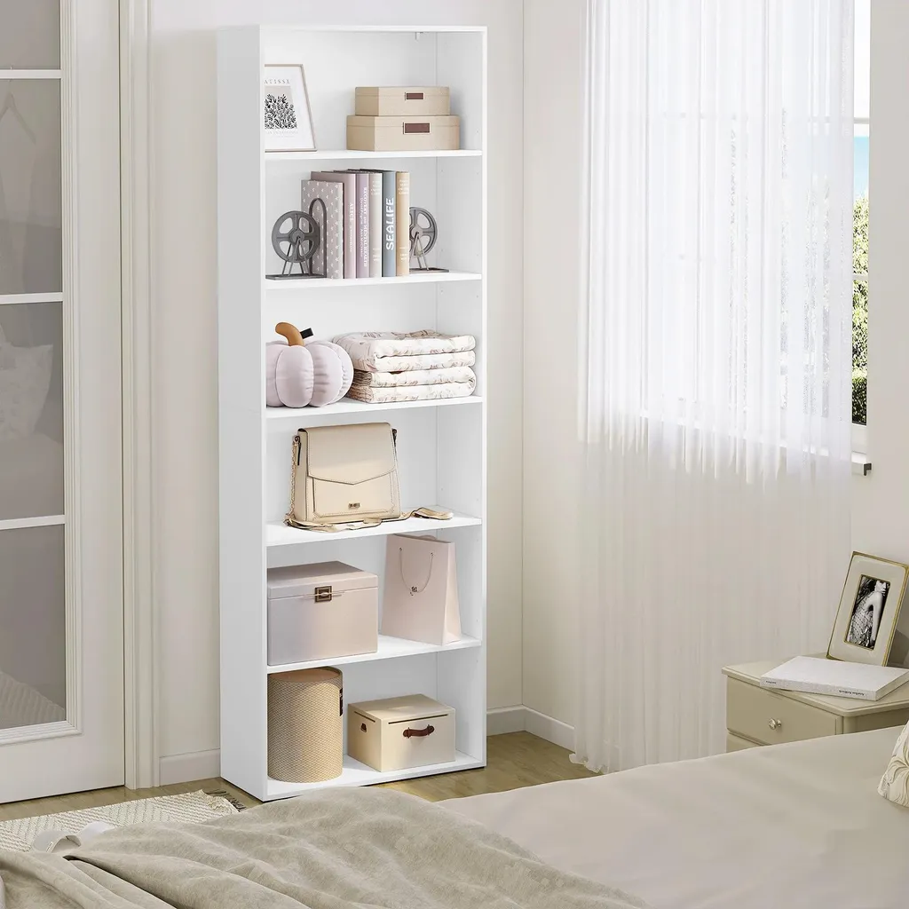 Petite bibliothèque étroite blanche 6 niveaux pour optimiser l'espace - 2