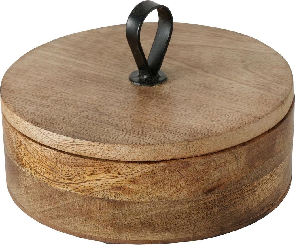 Okrúhla škatuľa KABIR, mangové drevo, Ø 19 cm Obrázok produktu 