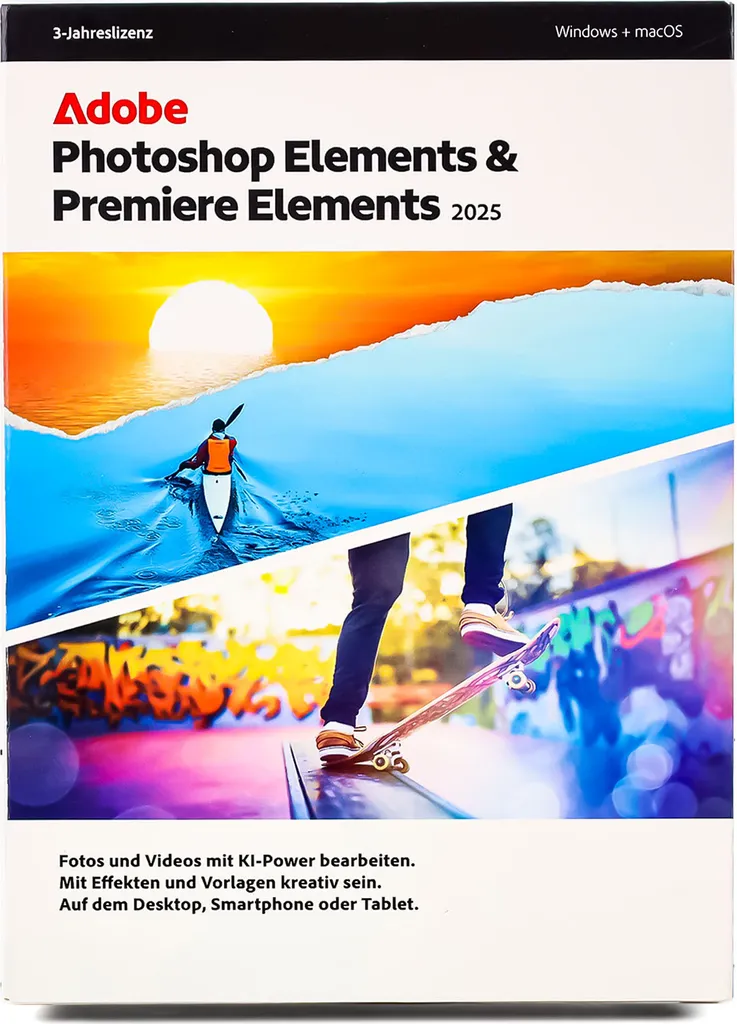 Adobe Photoshop Premiere Elements 2025 Edition Allemande Licence 3 Ans