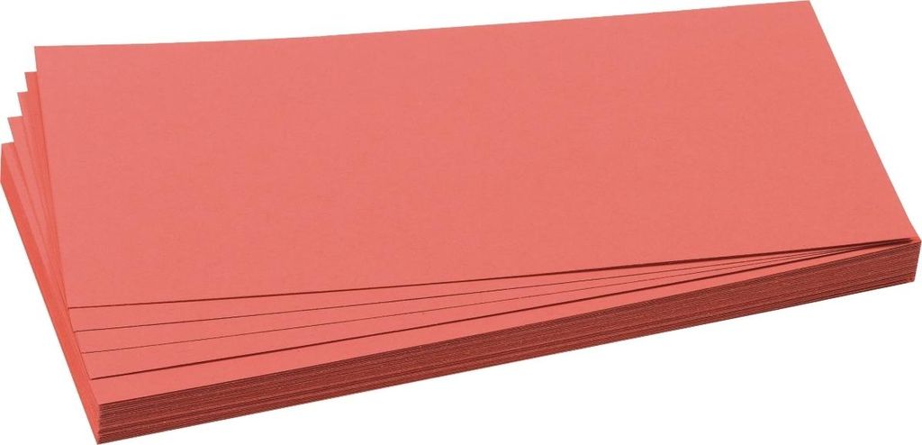 Moderations-Karte Rechteck 205mmx95mm Rot 500 Stück Packung mit 8 Stück