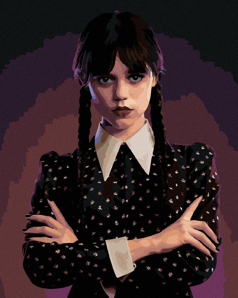 Zuty - Diamantové malování - WEDNESDAY ADDAMS, 40x50 cm, Obrázek produktu 