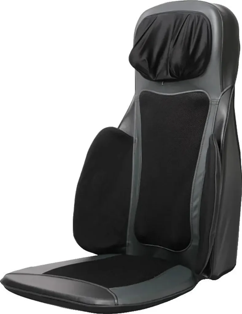 Massage Shiatsu profond et chaleur apaisante : support de siège noir 12V