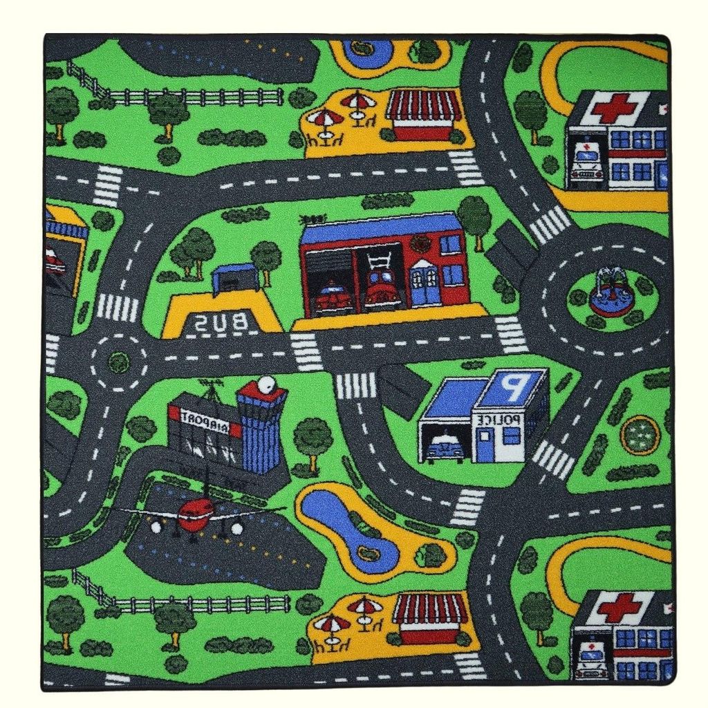 120x120 cm Detský kusový koberec City life štvorec Obrázok produktu 