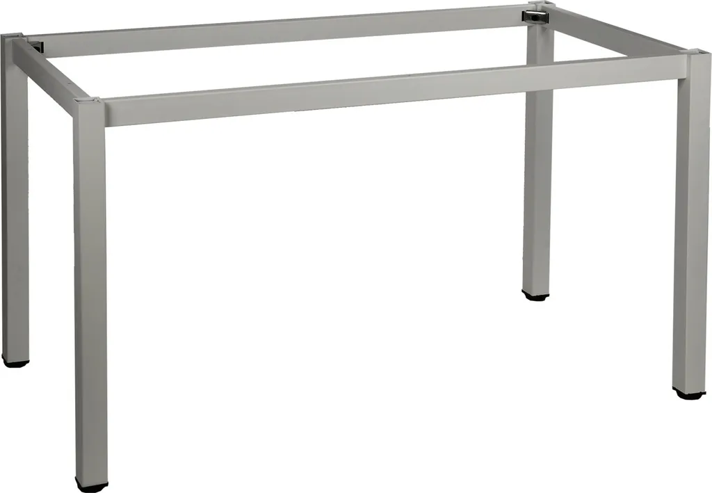 Base Tavolo DIY Metallo NY-A057/K Grigio 136x66 cm Gambe Quadrata