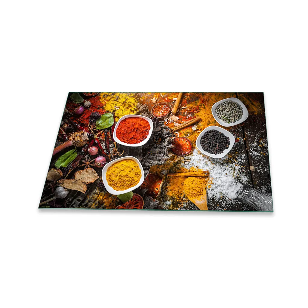 Copri Piano Cottura 80x52 Vetro Temperato Spezie - Protezione e Stile