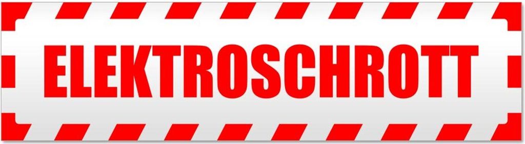 Elektroschrott gestreift Magnetschild Schild magnetisch