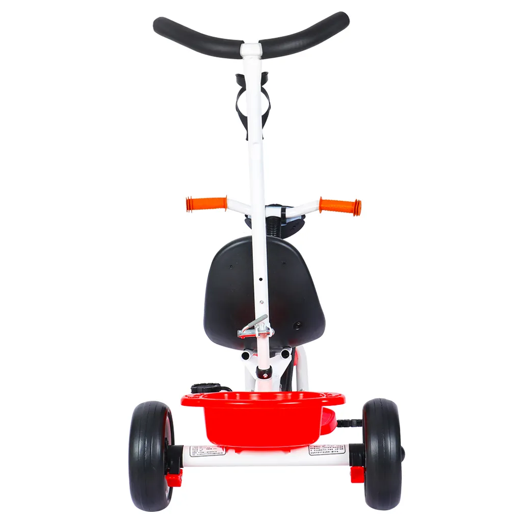 Tricycle Enfants Robuste avec Repose-pieds Intégré Coloris Blanc Rouge - 4