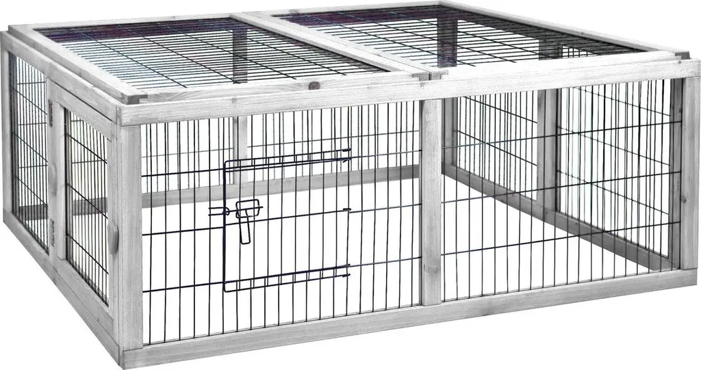 Enclos de jardin pour lapins Woodland Silvestre - Espace de jeu blanc