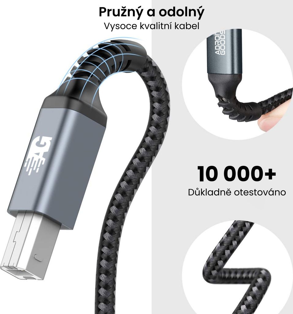 AdroitGoods Kabel Usb-A na Usb-B - Kabel k tiskárně - 2 Obrázek produktu 2