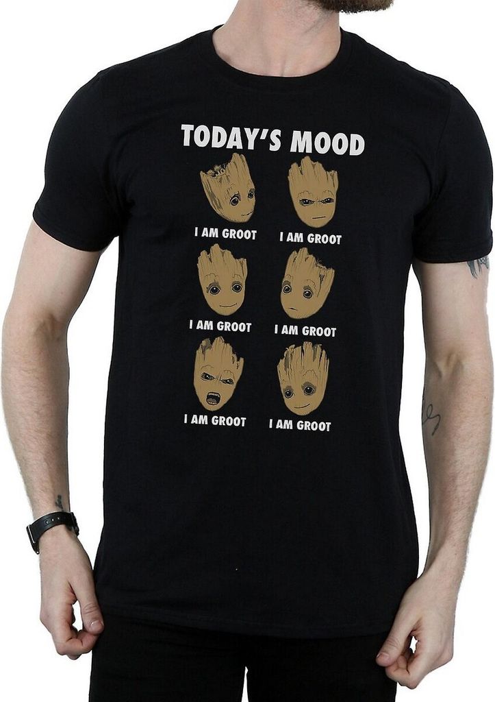 Guardians Of The Galaxy - "Today ́s Mood" T-Shirt für Herren BI561 (L) (Schwarz)