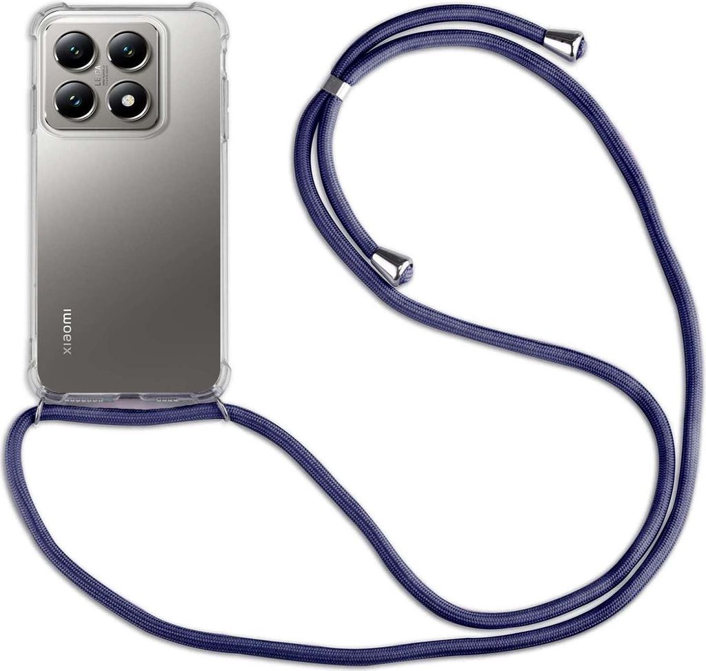 Handykett für Xiaomi 14T Hülle mit Kordel Handyhülle mit Band in Blau