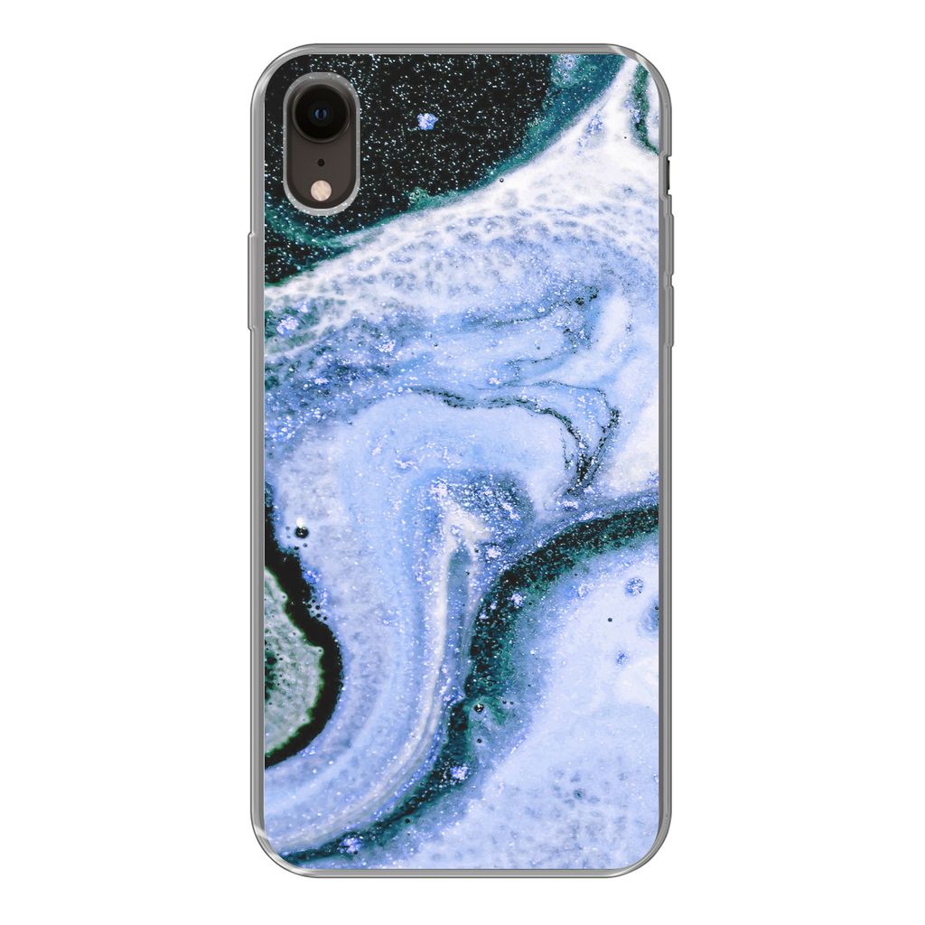 MuchoWow Handyhülle Schutzhülle Hülle für iPhone XR Mineralien - Natursteine - Universum Silikon Softcase Handy Hülle - Schutzdeckel