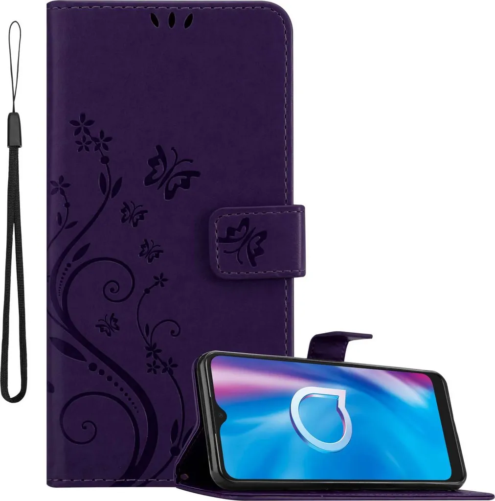 Custodia Portafoglio Alcatel 1S 2020 Cadorabo | Cover Libro Magnetica Viola