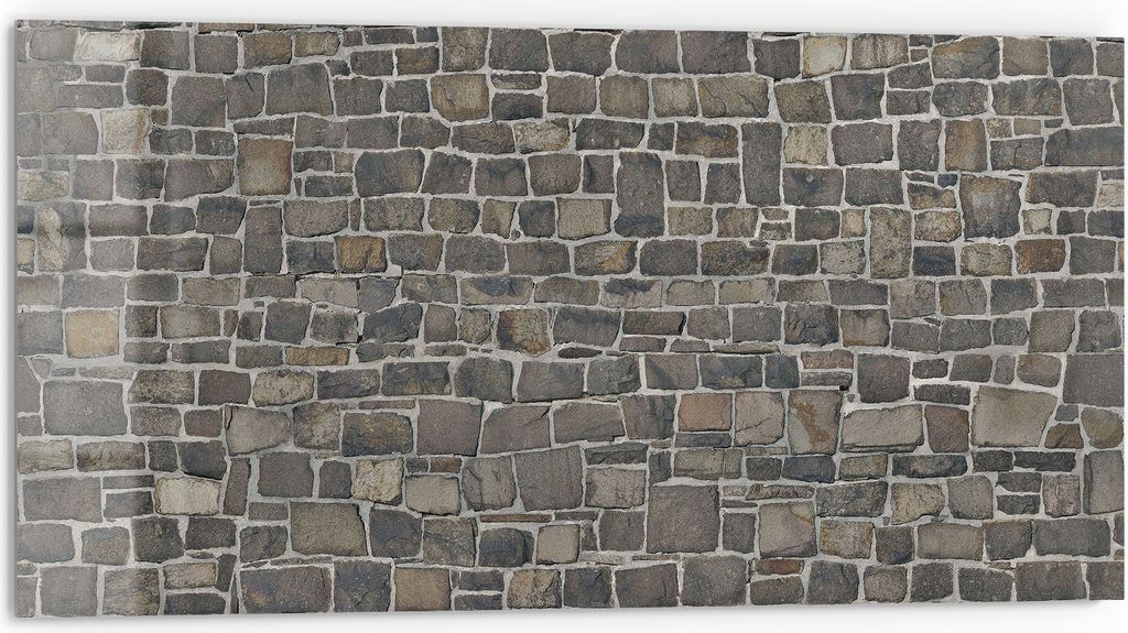 DEQORI Küchenrückwand Glas 80x40 cm 'Steinmelodie' Spritzschutz Bad Rückwand Küche