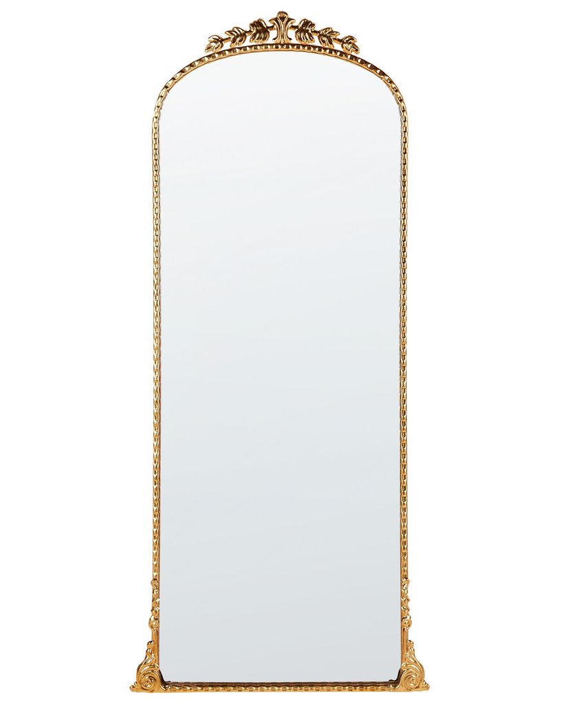 BELIANI Wandspiegel Gold Metall 51 x 114 cm Wand-Dekorspiegel Glamour Stil Hängedekoration