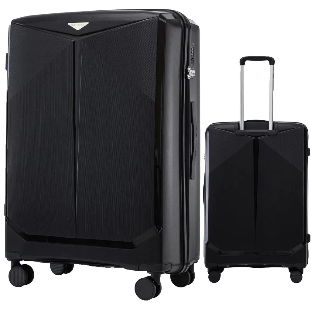 Valise de voyage noire, bagage idéal pour week-end avec roulettes maniables