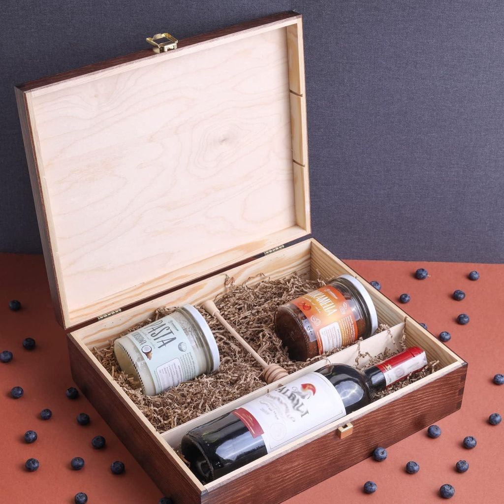 Creative Deco Marrone Scatola in Legno per Vino | 3 Immagine del prodotto 