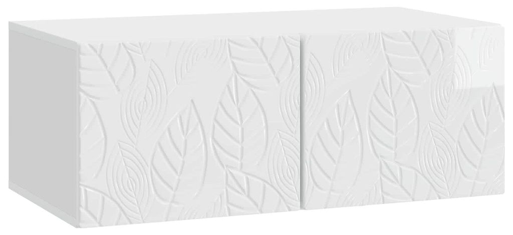 vidaXL Wandmontierter TV-Schrank 78,5 x 31 cm Hochglanz Weiß