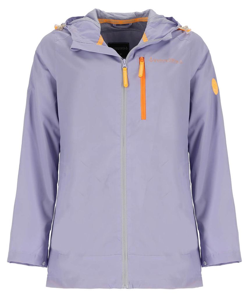 Wattlöper Damen Jacke Reflektierend mit Kapuze - Reflektierende Outdoor-Jacke in Lavendel-Flieder Größe 38