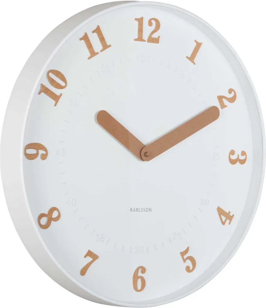 Karlsson Amena Bianco: Orologio da Parete 40cm Silent per Interni Moderni