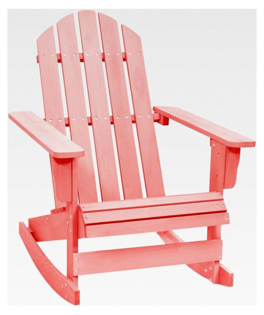 Adirondack Schaukelstuhl aus massivem Tannenholz, Rosa, für den Außenbereich
