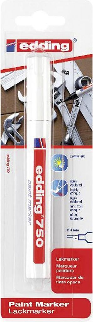 edding 750 Lackmarker weiß 1St Blister B2B 10 Stück Immagine del prodotto 