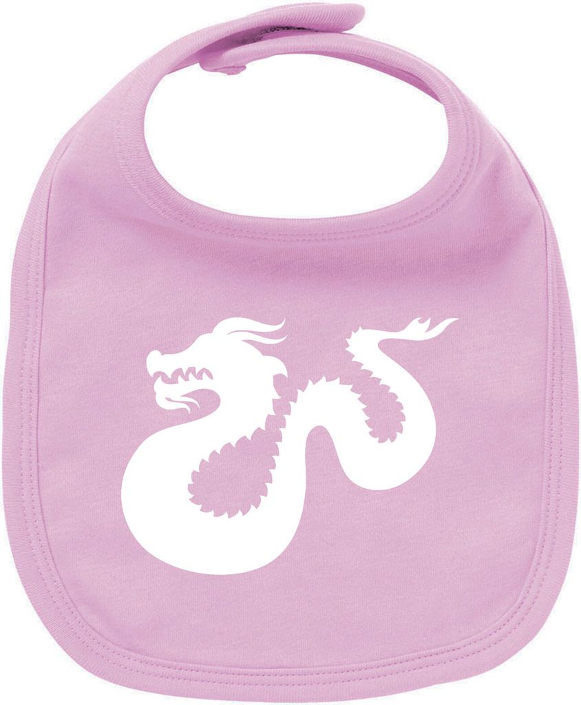 Huuraa Unisex Babylatz Dragon Silhouette Geschenk Babypink Baumwolle Dragon Mitbringsel