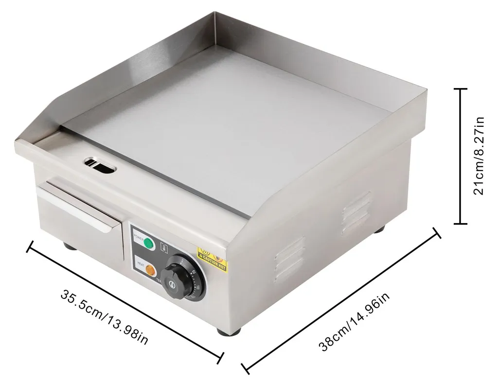 Gril de table 2000W avec thermostat ajustable pour cuisson rapide - 4