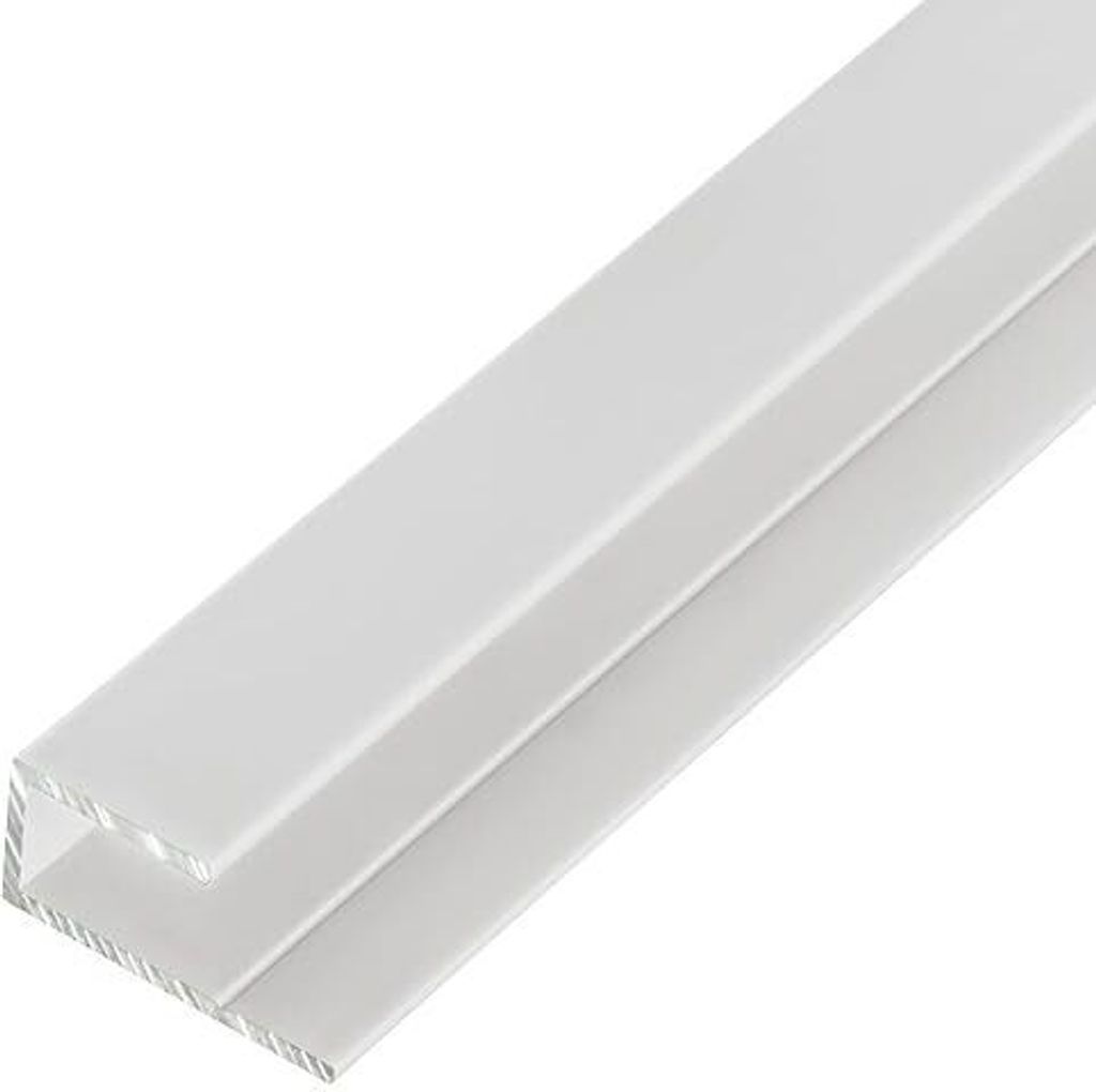 1, S-Polytec Aluminiumprofil Aluminium U-Profil 6mm Weiß RAL 9016 (1 Meter), Alu Abschlussprofil, Aluprofil für Vinyl-Boden und Aluverbundplatten...