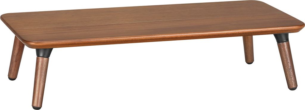 Holzständer für Monitor / Laptop Maclean, (500x240x120mm), schwarz nussbaumfarben, max. 20kg, MC-930