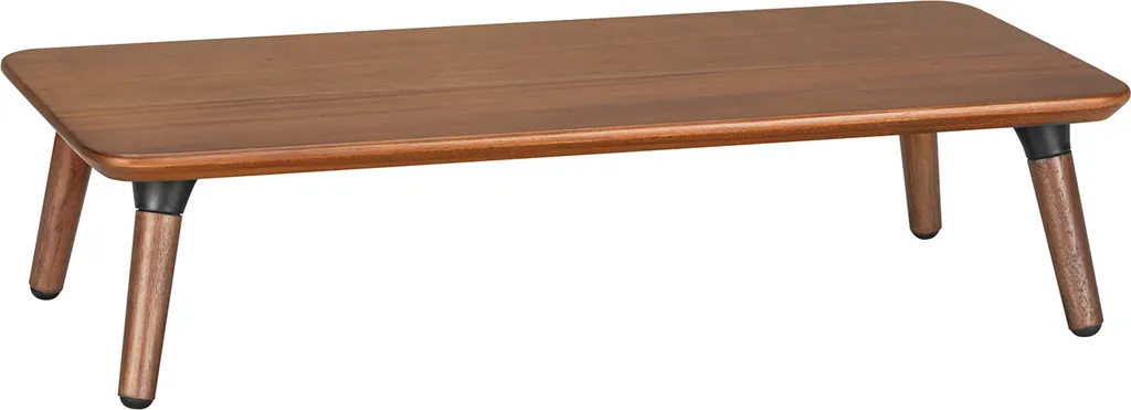Fini le mal de dos avec le support moniteur Maclean MC-930 en bois noir