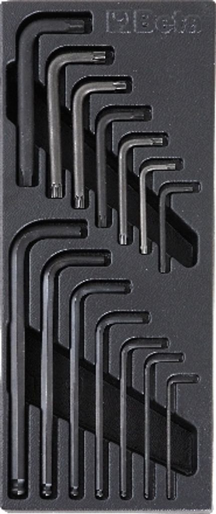 BETA Fester Thermoformateinsatz mit Sechskant + Torx Stiftschlüsseln