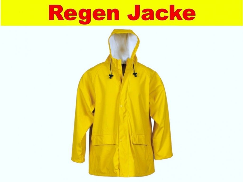 Regen Jacke PolyurethanStretch Regenbekleidung mit Kapuze Größe M