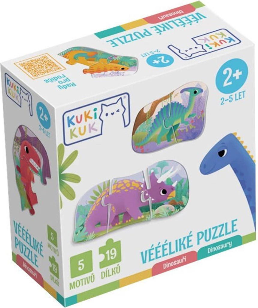 KukiKuk Véééliké Puzzle Dinosauři