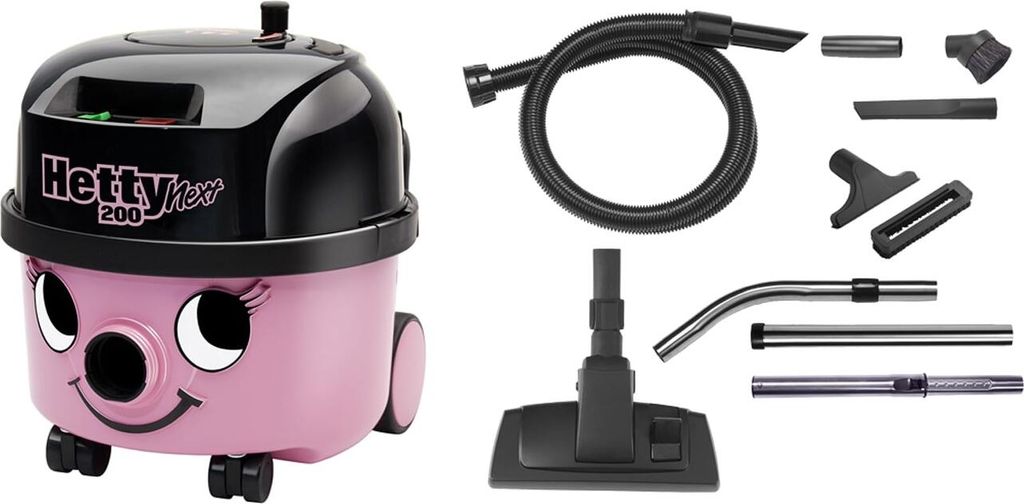 NUMATIC - Hetty Next Staubsauger HVN208-11 rosa mit Set Produktbild 