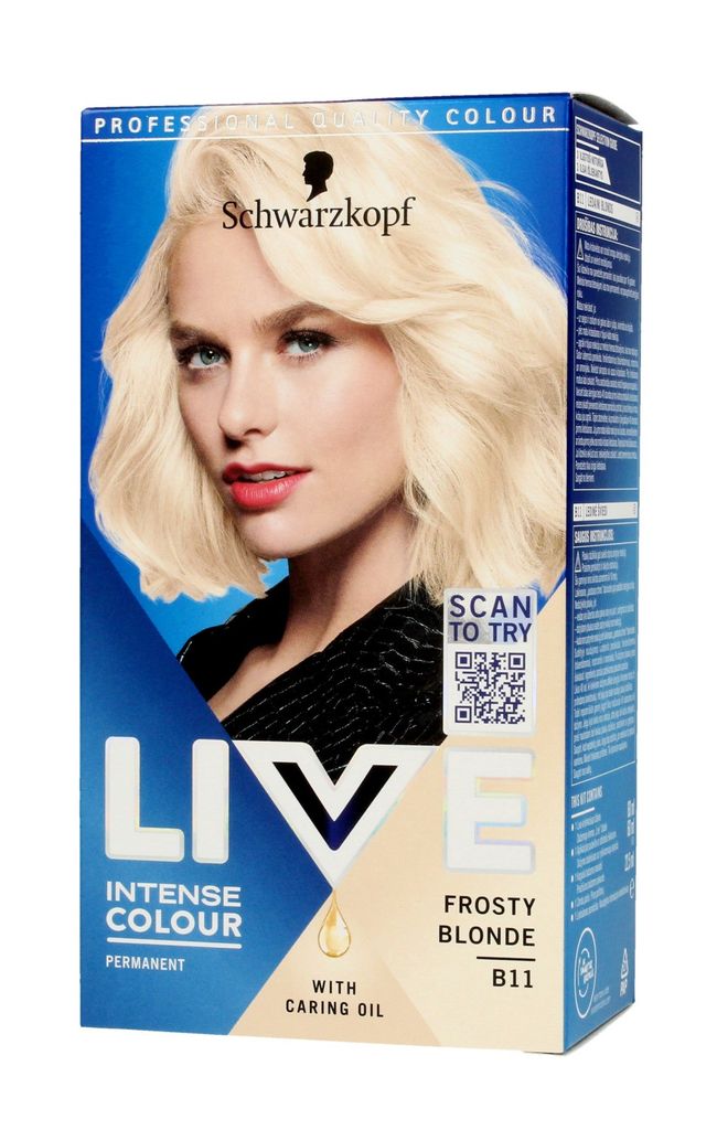 Schwarzkopf Live Intense Colour Haarfarbe Frosty Blonde B11 Hellt bis zu 3 Stufen auf
