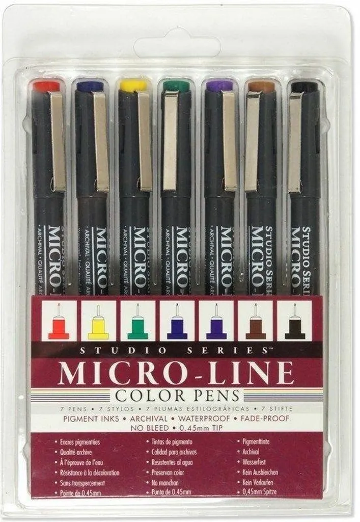 Stylos de couleur pour le dessin 7pcs - Évitez les bavures d'encre