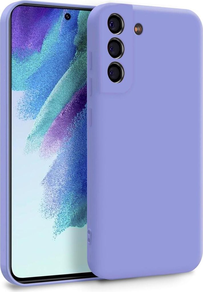 Hülle für Samsung Galaxy S21 FE - 2-lagige Handyhülle Cover aus Silikon in Flieder