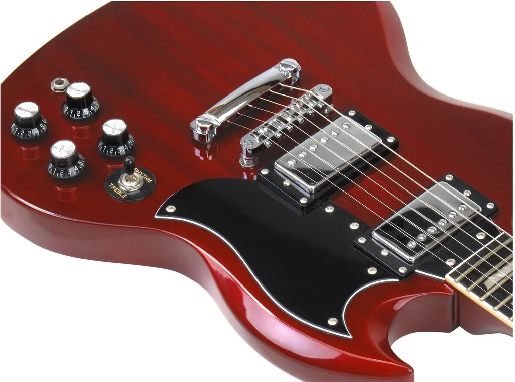 Guitare électrique double cutaway Rocktile Pro S-Red Heritage Cherry SG - 3