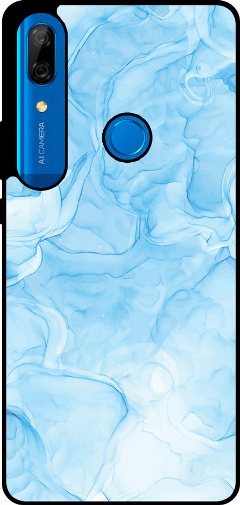 Smartphonica Handyhülle Geeignet für Huawei P Smart Z / Y9 Prime (2019) mit Marmordruck - TPU-Hülle marmor-Design - Hellblau