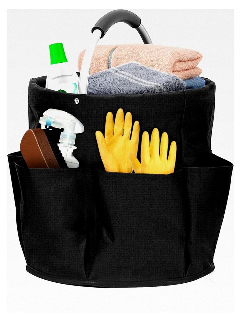 Putzmittel Organizer, 17L Tragbarer Reinigungs-Caddy Faltbarer Aufbewahrungskorb mit Griff und 6 Fächern für Innenbereich, Garten, Badezimmer (Sc...