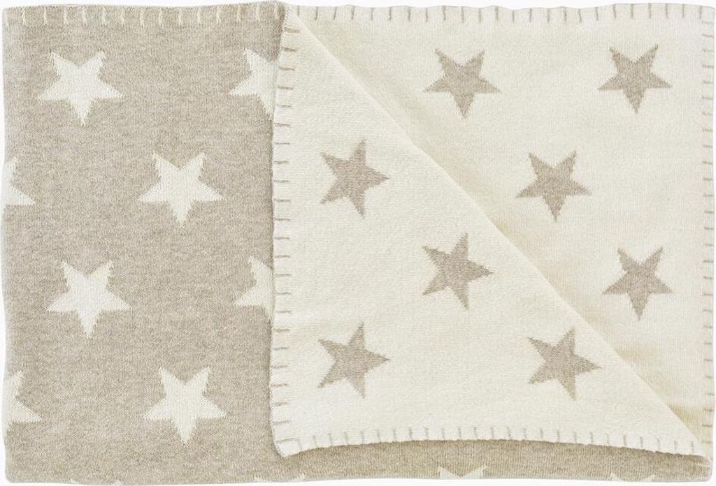 Schardt Baby-Kuscheldecke "Big Star melange beige"