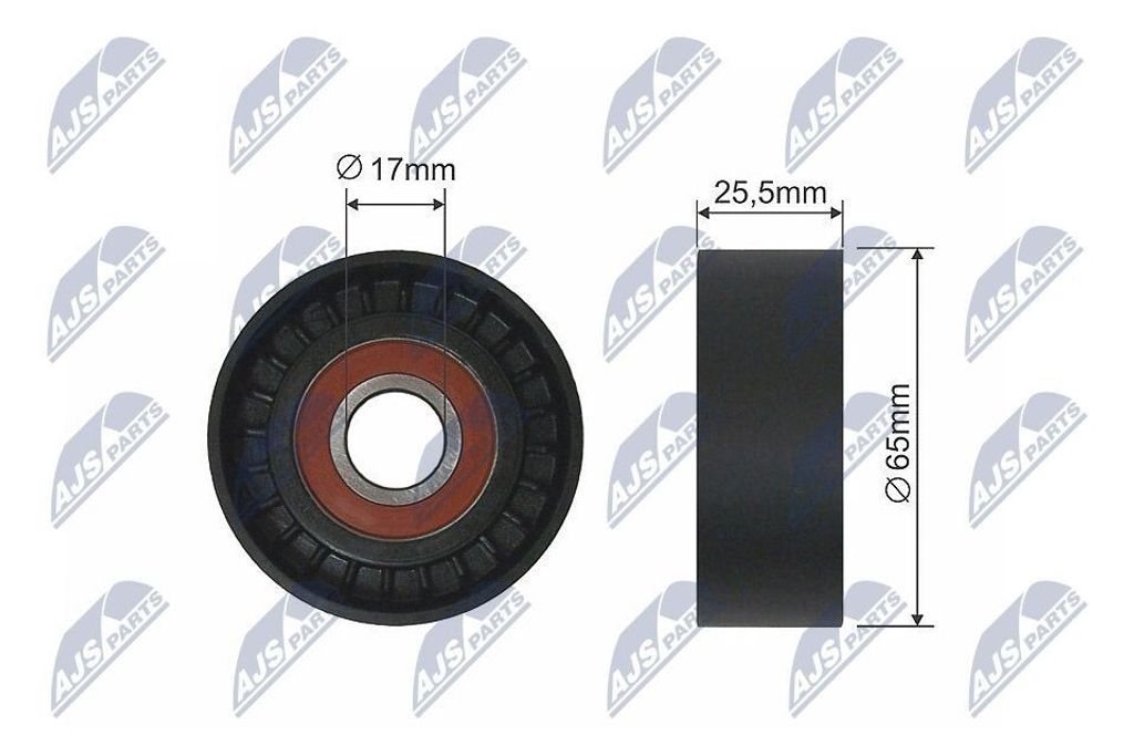 NTY RNK-CT-020 Spannrolle Keilrippenriemen 65mm für FORD Fiesta Mk6 Schrägheck (JA8, JR8) Fiesta Mk5 Schrägheck (JH1, JD1, JH3, JD3) Focus II Kombi