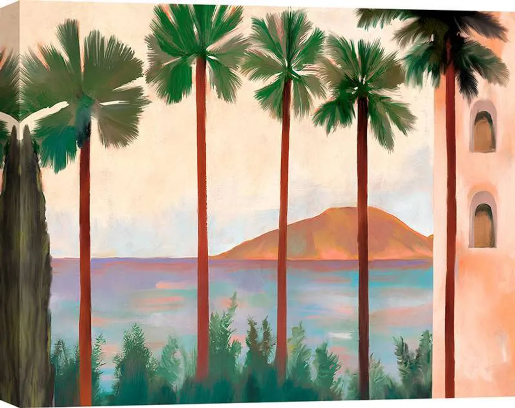 Tableau paysage Méditerranée Almeria par Renée Courtois - Toile 100x70 cm