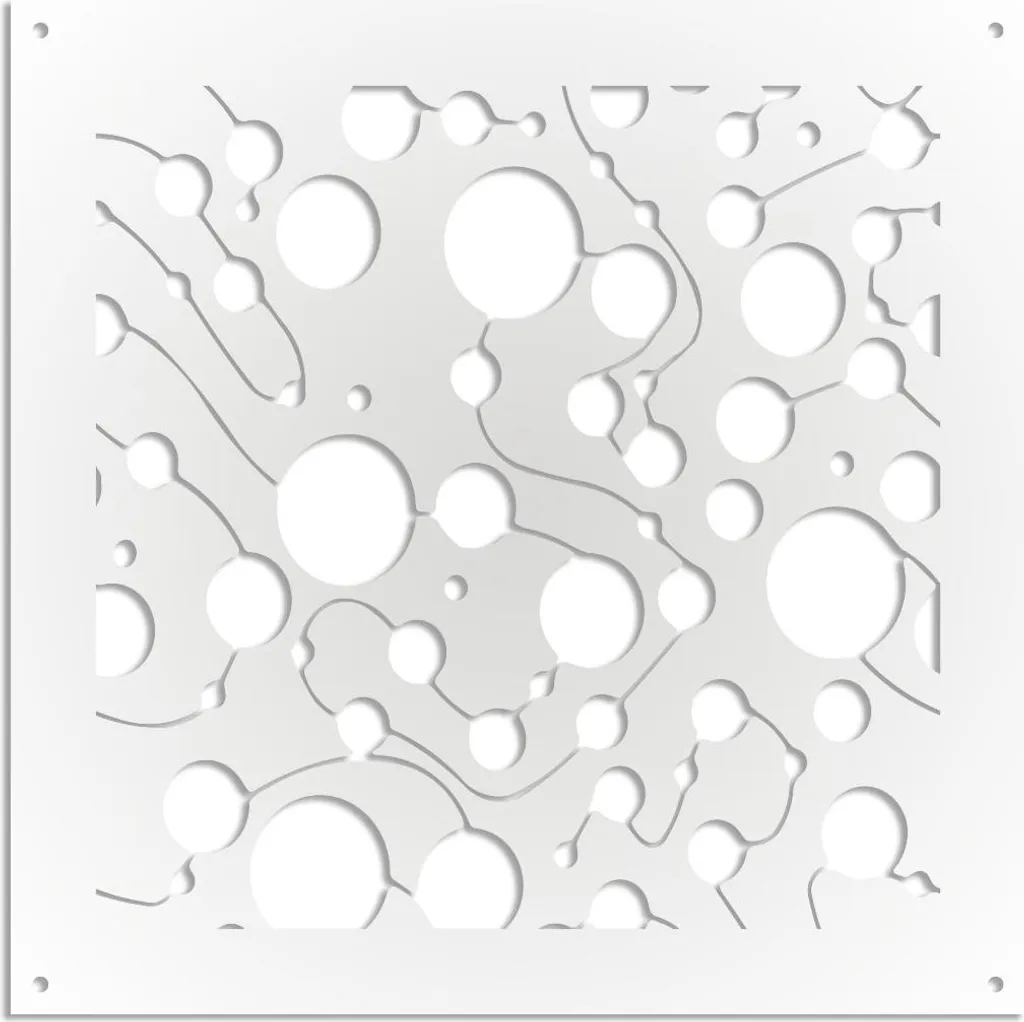 BAKTERIA Pannello PVC Traforato 73x73 cm Bianco | Frangisole d'Arredo