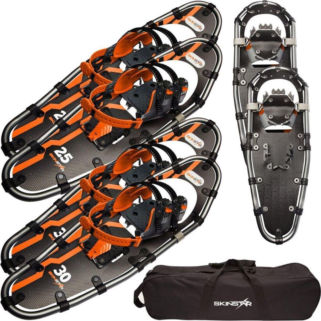 SKINSTAR Schneeschuhe Alu-Rahmen Schneeschuhwandern Allround bis 130kg orange - Groesse: 30 INCH